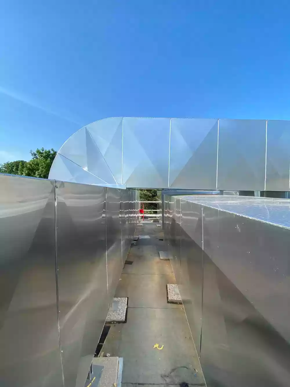 Calorifugeage de gaine avec revêtement Isoxal — vue rapprochée — Auditorium de Clamart