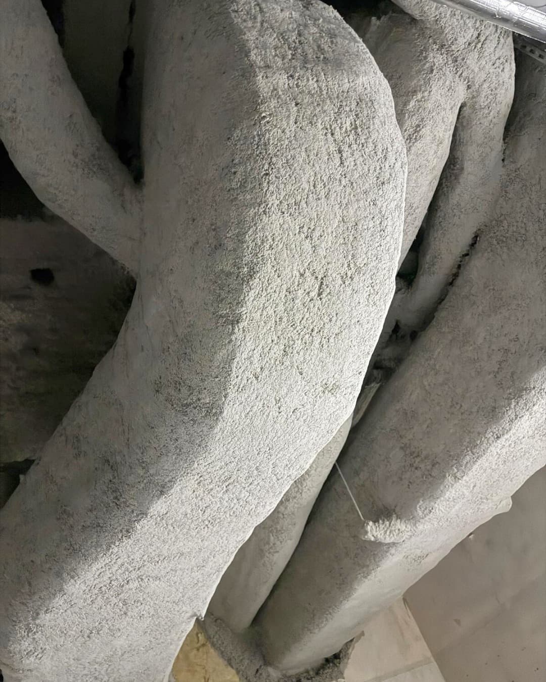 Gaine de ventilation traitee par flocage coupe-feu - Boulevard Haussmann