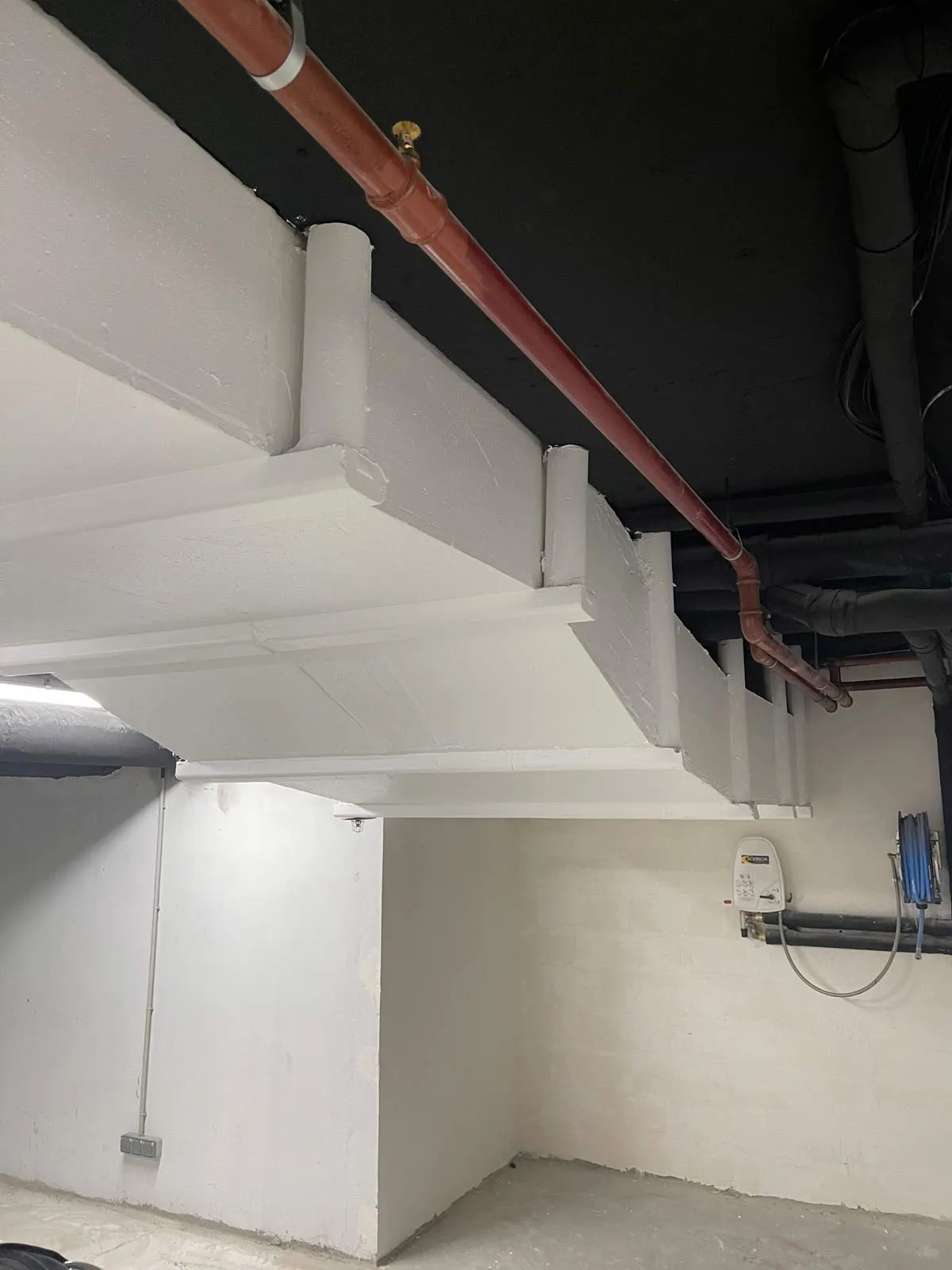 Gaine de désenfumage, chantier Eole RER E